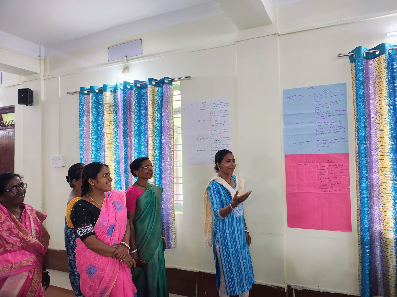 Women participating in a community development programme